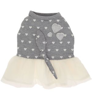 Top Paw Grey Heart Dog Dress